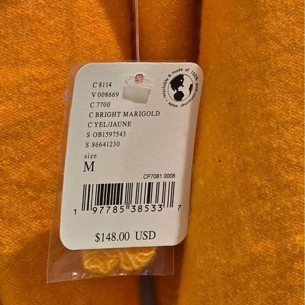 Free People Orange Yellow Crew Neck Sweater NWT Sz M